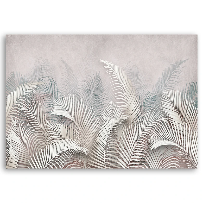 Leinwandbild, 3D Palmblätter 