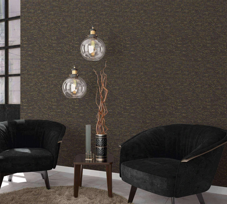 Vliestapete Struktur Modern, Shabby Chic, Designerwelten in Schwarz  