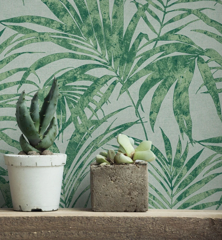 Papier peint à fleurs, papier peint intissé Novamur Yvi vert 
