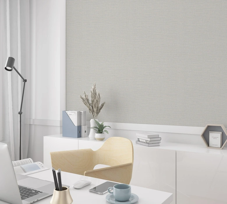 Effen behang, effen vliesbehang Novamur Yvi beige, blauw 