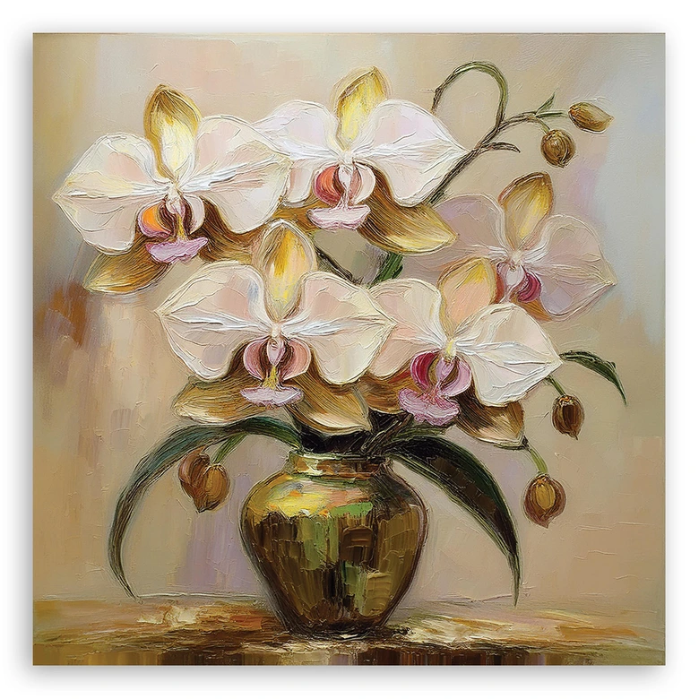 Leinwandbild Blumenstrauß in einer Vase 
