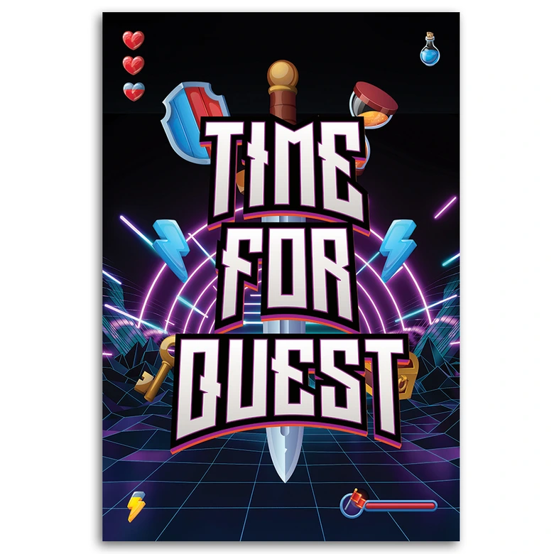 Leinwandbild, Time for Quest für Gamer 