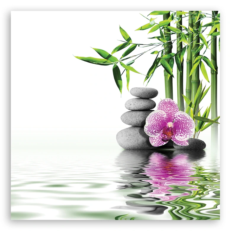 Leinwandbild, Wassergarten Zen 