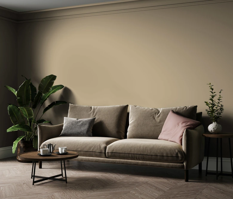 Premium Väggfärg beige - Täckmatt väggfärg för interiör - PURO c7009 mellow brown 
