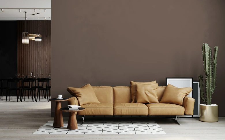 Peinture murale premium marron - PURO c7021 marron apaisant 