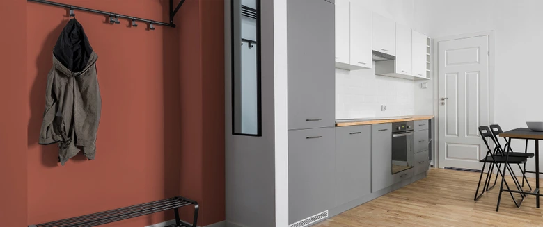 Farba do ścian i sufitów Premium czerwona - matowa farba do ścian wewnętrznych PURO c9007 dusty orange 