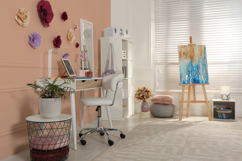 Premium vægmaling pink - PURO c9012 diverse abrikos 