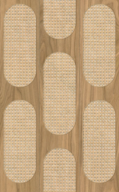 Vliestapete in Grau Braun Holzoptik Gewebestruktur Holz Geometrisch  