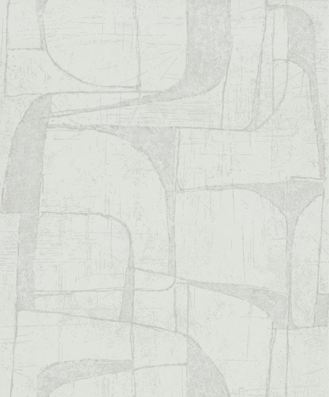 Vliestapete in Weiß Glänzend Geometrische Formen Grafisch Modern  