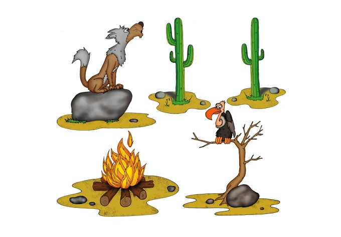 Sticker mural - Méga Pack tribu d'Indiens 