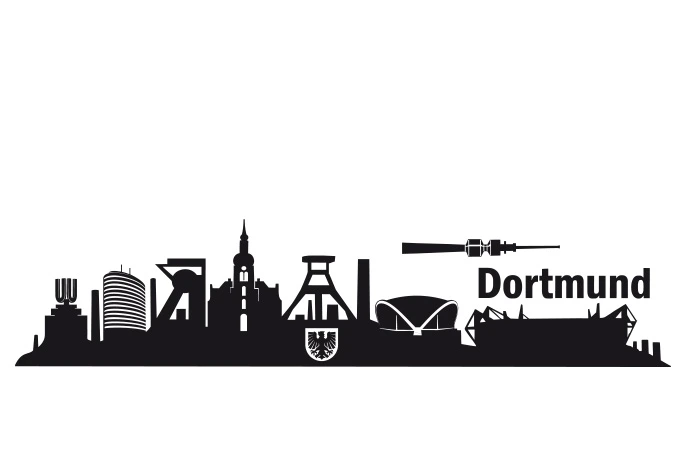 Wandtattoo Dortmund Skyline 