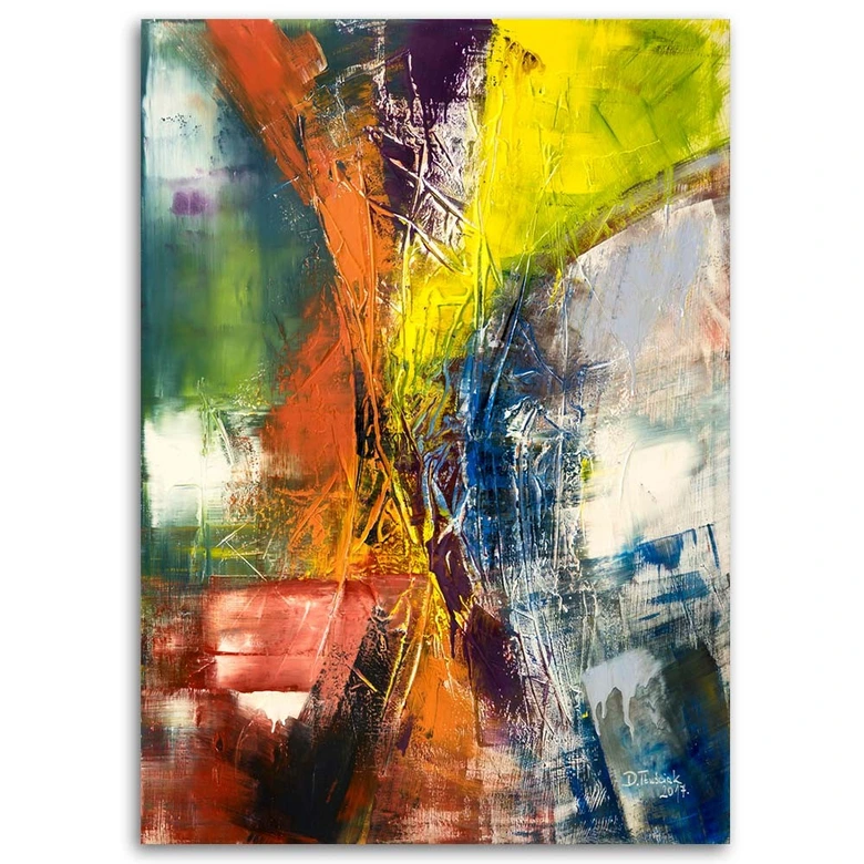 Canvasbillede, Farverigt abstrakt 