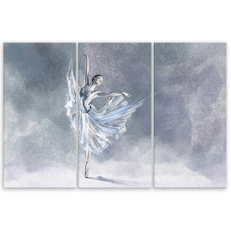 Leinwandbild 3 teilig, Ballerina Pirouet 