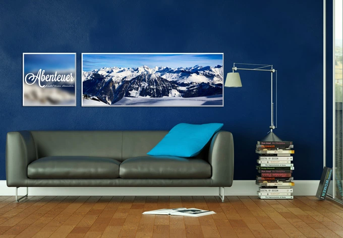 Wandbild Abenteuer findet man draußen (2-teilig) 