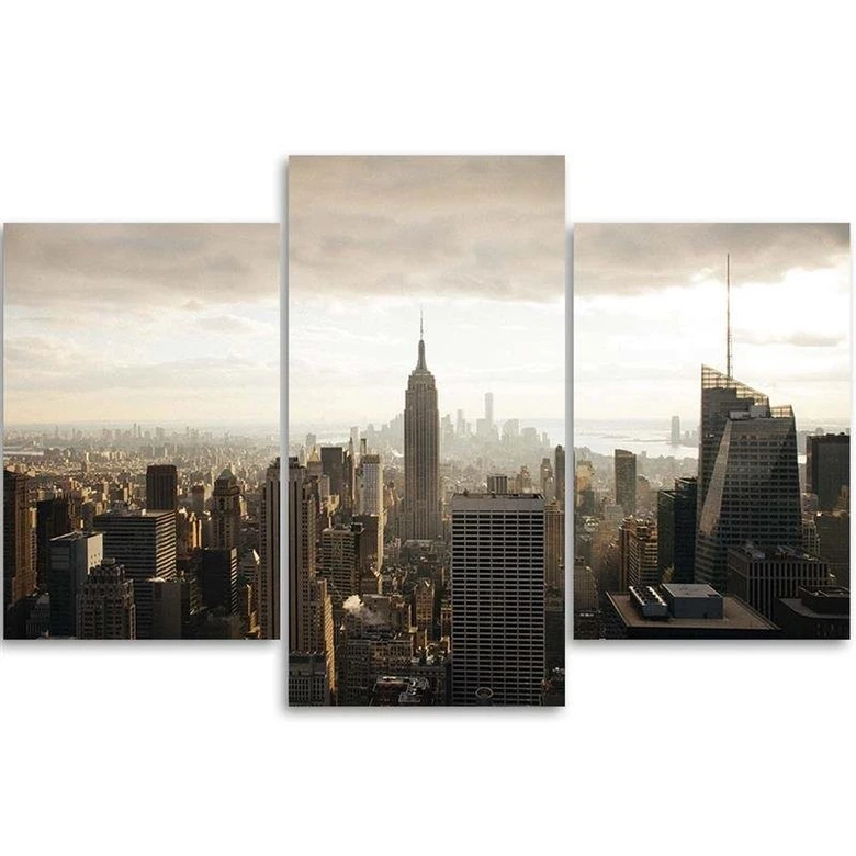 Leinwandbild 3-teilig, New York City Stadt Panorama 