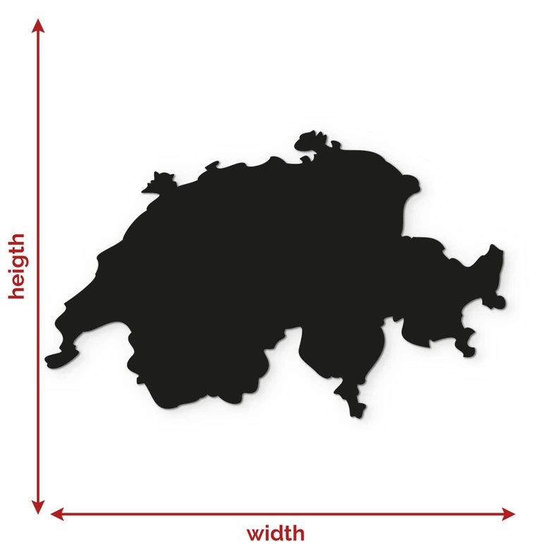 Acrylic decoration map Switzerland 