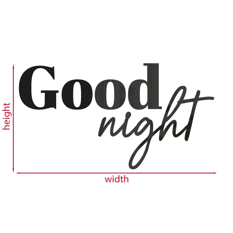 3D Schriftzug Good Night - Acryldeko  