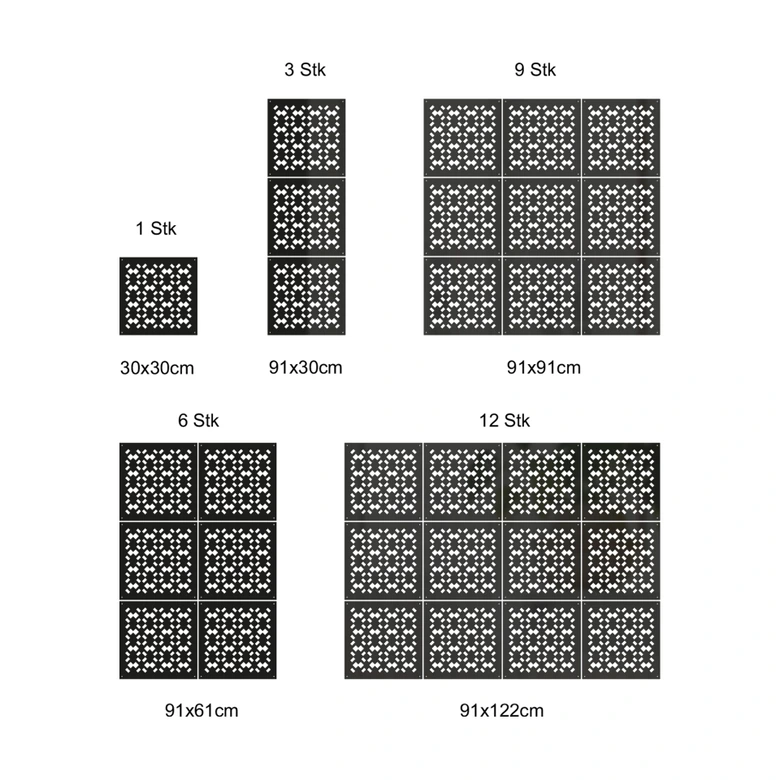 Séparation de pièce, cloison motif géométrique - acrylique  