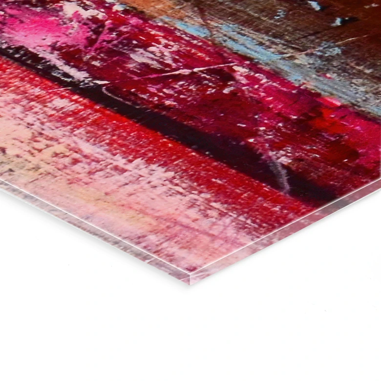 Acrylglasbild Bunte Streifenmalerei - Fedrau - Panorama 