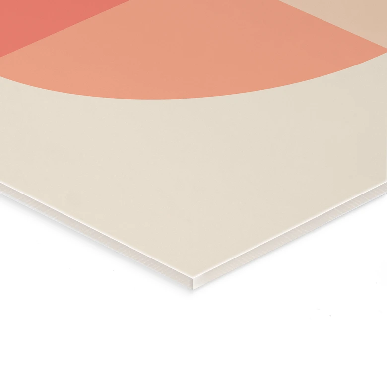 Acrylglasbild Geometrische Formen in Orange-rosa - 1X Studio 