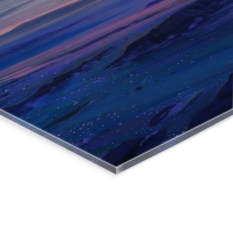 Acrylglasbild Landschaft mit Erde und Galaxie - Aenami 