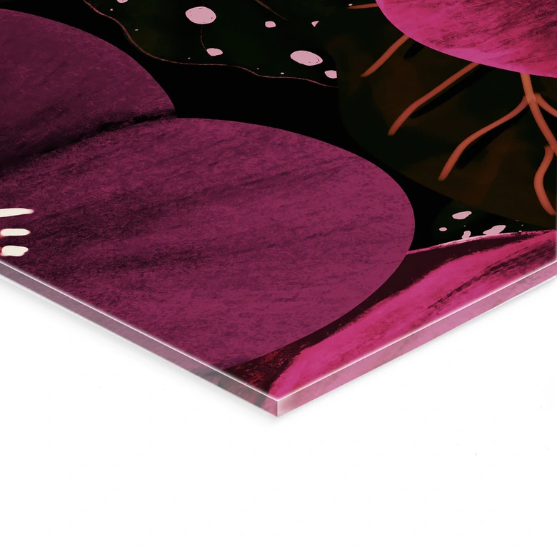 Acrylglas bloesempracht in paarse tinten - Anijs illustratie 