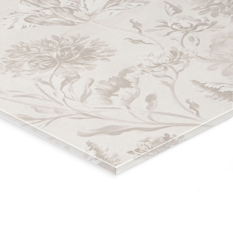 Acrylglasbild Wildblumen in Kreide-Optik Greige - Bloomery Decor 