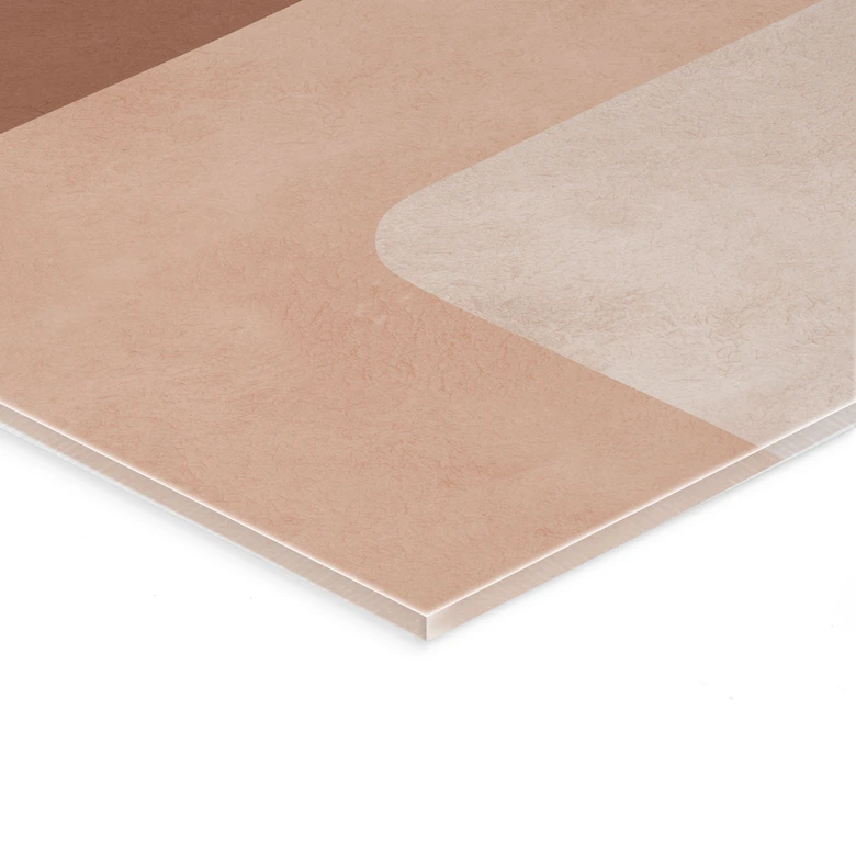 Acrylglasbild Boho Abstraktion in Beige-braun - Costa 