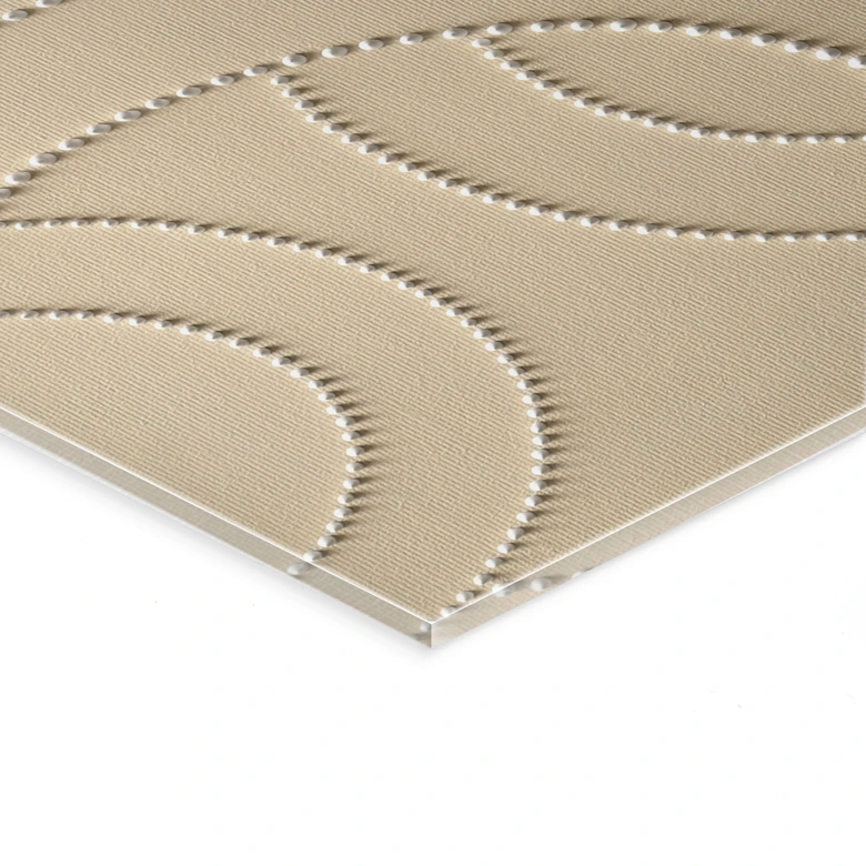 Acrylglas met vormen - Abstracte ringen beige - Grande 