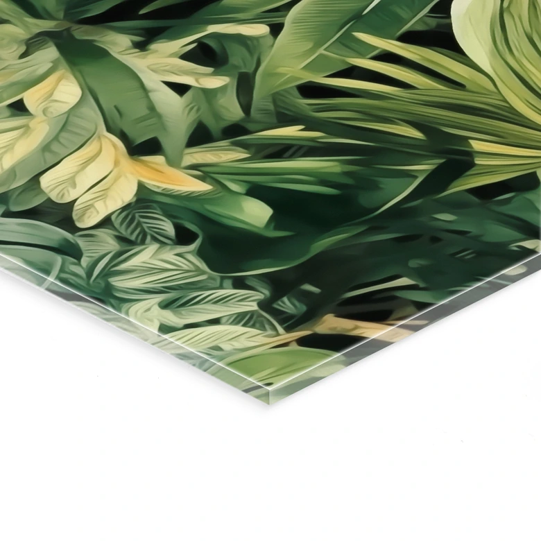 Tableau en verre acrylique Plantes de la jungle - Jaszke 