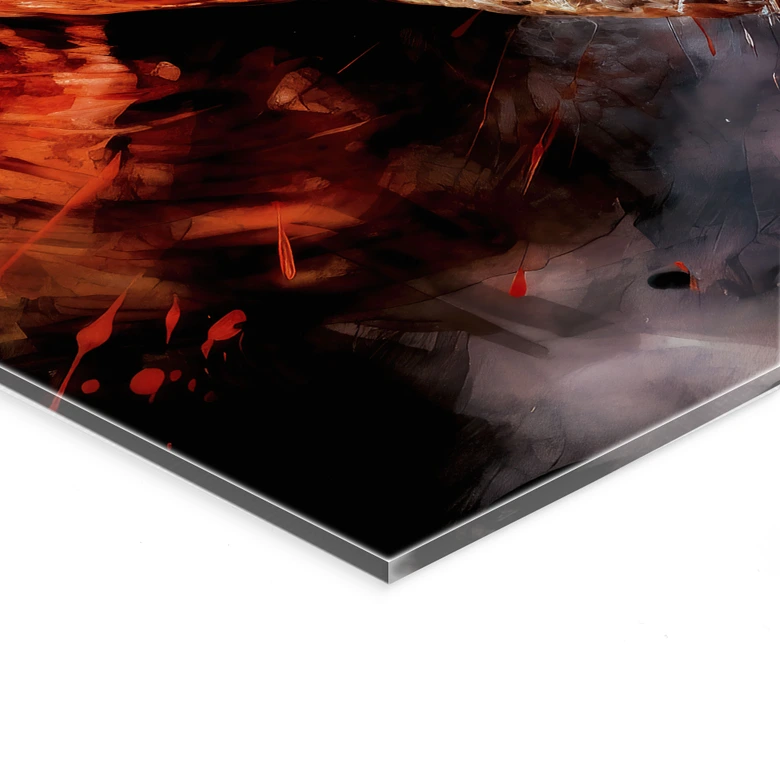 Acrylglasbild T-Rex: Das wilde Gesicht der Urzeit - Jaszke 