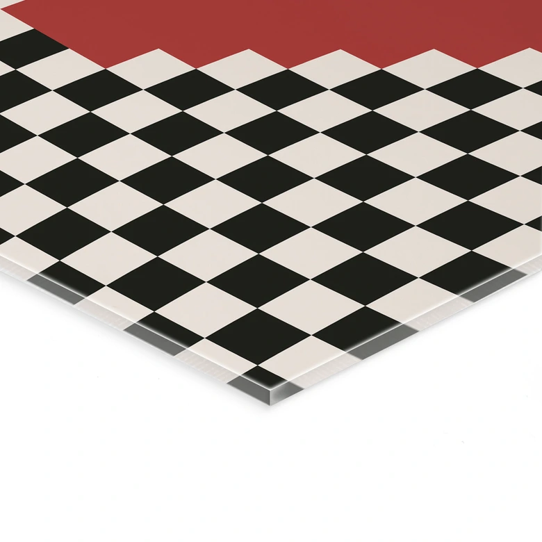Acrylglas Optische illusie: Hart in pixelstijl - Kerr-Dineen 