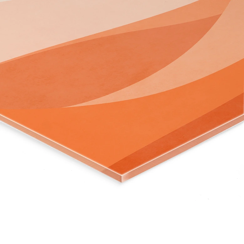 Akrylbillede Harmonisk landskab orange - Kubistika 