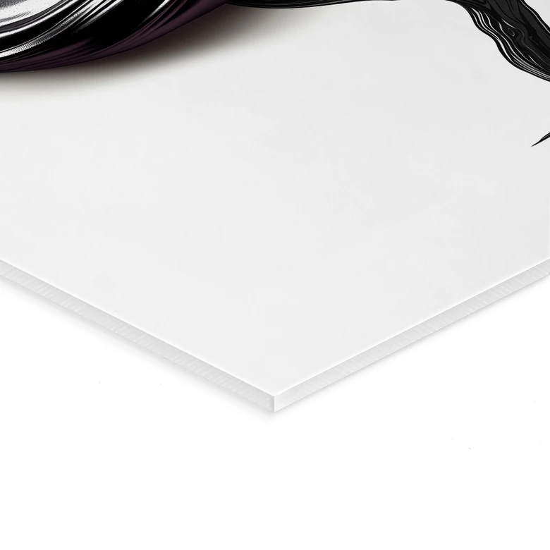 Acrylglasbild Baum mit schwarzer 3D-Krone - Mielu 