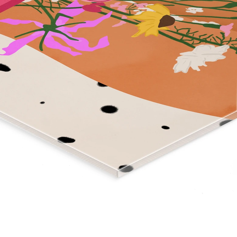 Acrylglasbild Sockenliebe trifft Flower Power - Mokate 