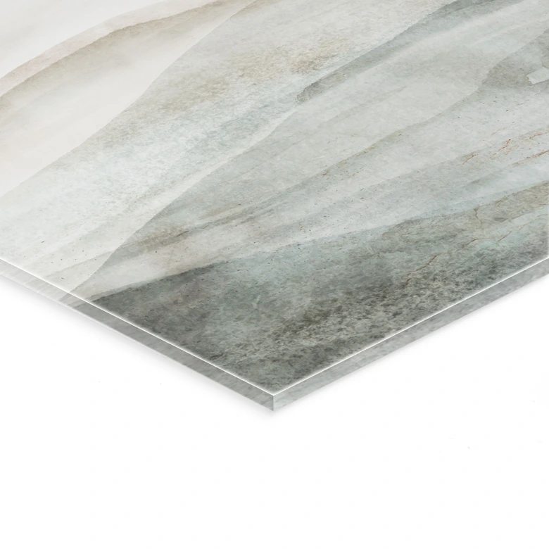 Acrylglasbild Neblige Berglandschaft Aquarell - Ms Tiff 