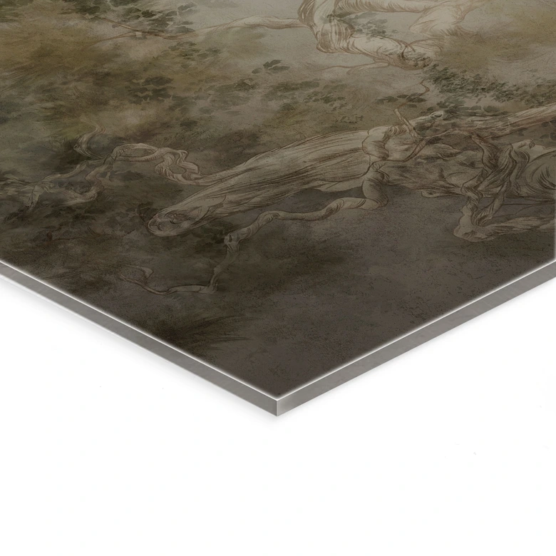 Acrylglasbild Wald mit Blick in die Baumwipfel - Ms Tiff 