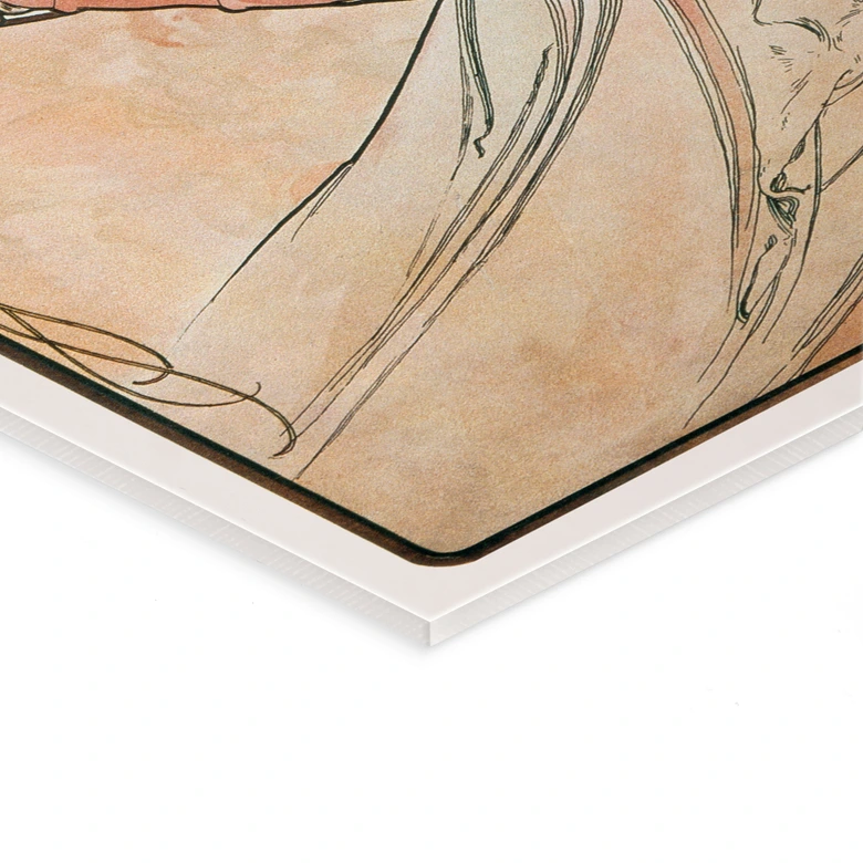 Acrylglasbild Mucha - Vier Künste: Die Malerei 