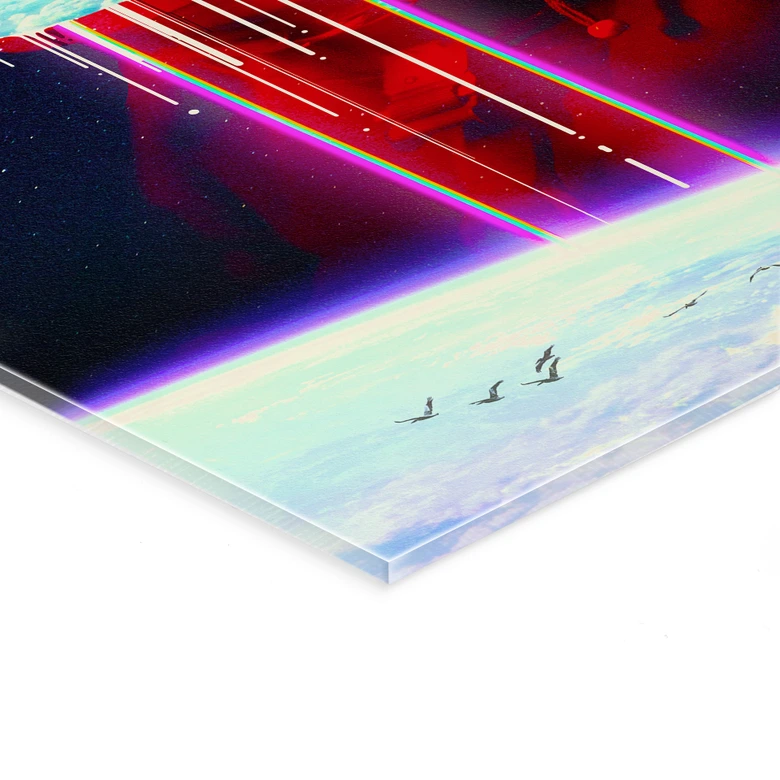 Acrylglasbild Astronaut mit Blick auf die Erde - Nicebleed 