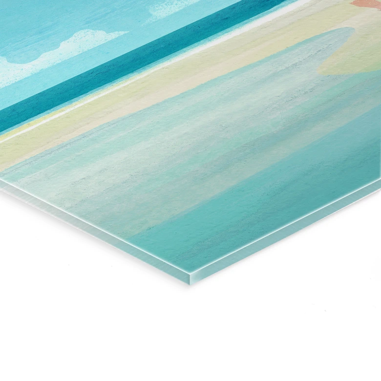 Acrylglasbild Elephant Beach in Indien - Rivers 