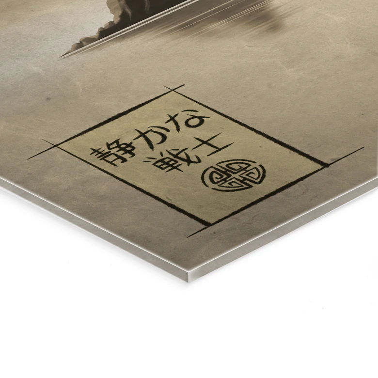 Acrylglasbild Japanischer Tempel im Sonnenaufgang - Roze 