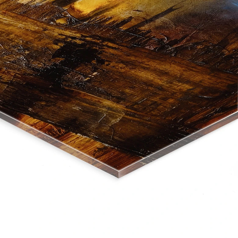 Acrylglasbild Bernsteinlicht und Schatten - Schmucker 