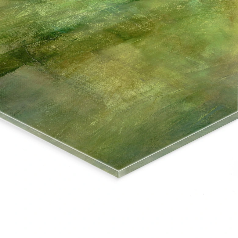Acrylglasbild Farbenspiel aus Goldgrün - Schmucker 