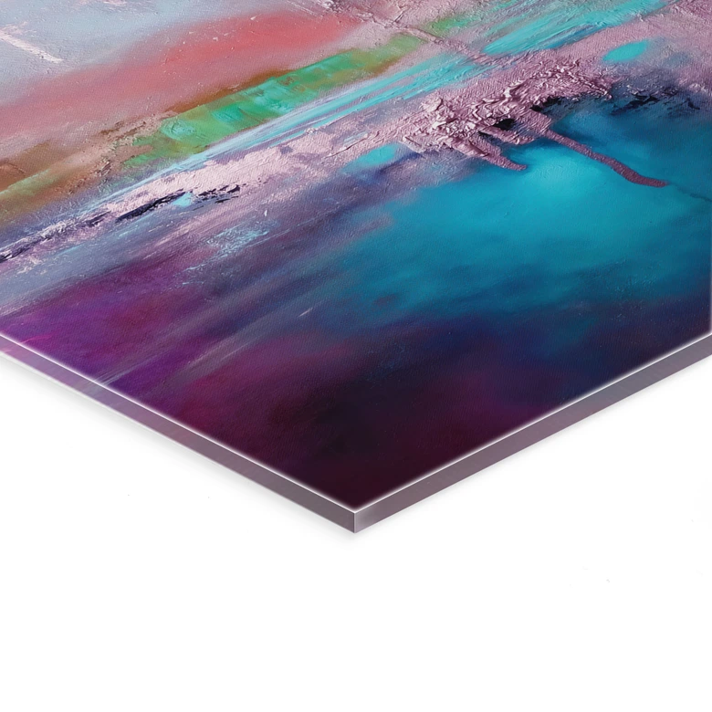 Acrylglasbild Violetter Regen über blauem Dunst - Schmucker 