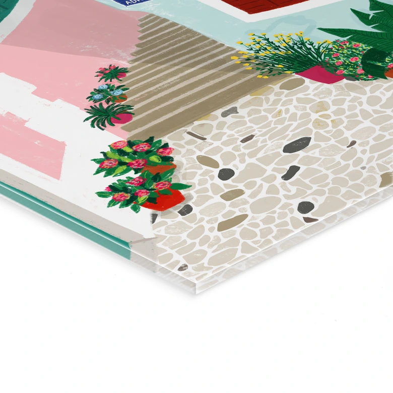 Plexiglas Illustratie van zomerse huizen - Tomljanovic 