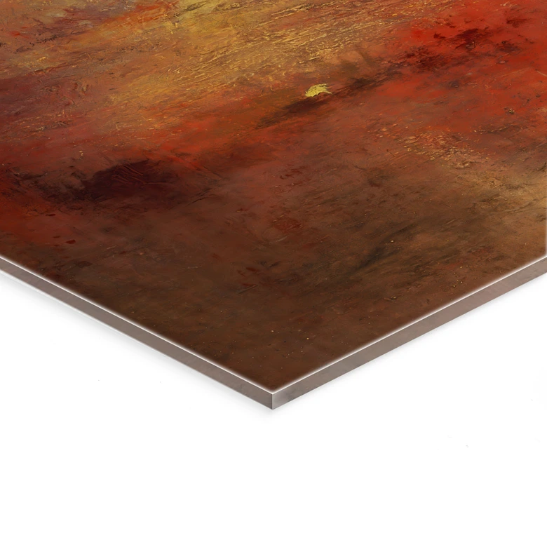 Acrylglasbild Turner - Sonnenuntergang über einem See 