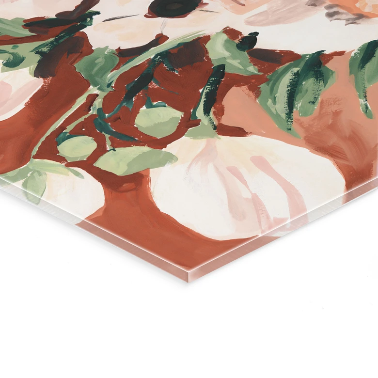 Tableau sur verre acrylique Fleurs d'orchidées - Zwara 
