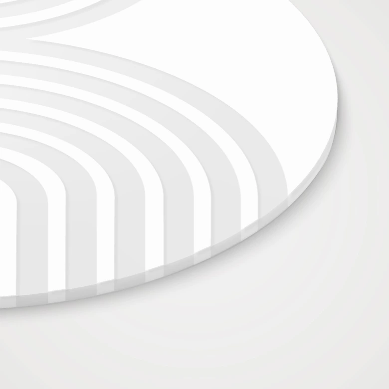 Acrylglasbild, Fensterbild zum Aufhängen Abstrakter Bogen - Rund 