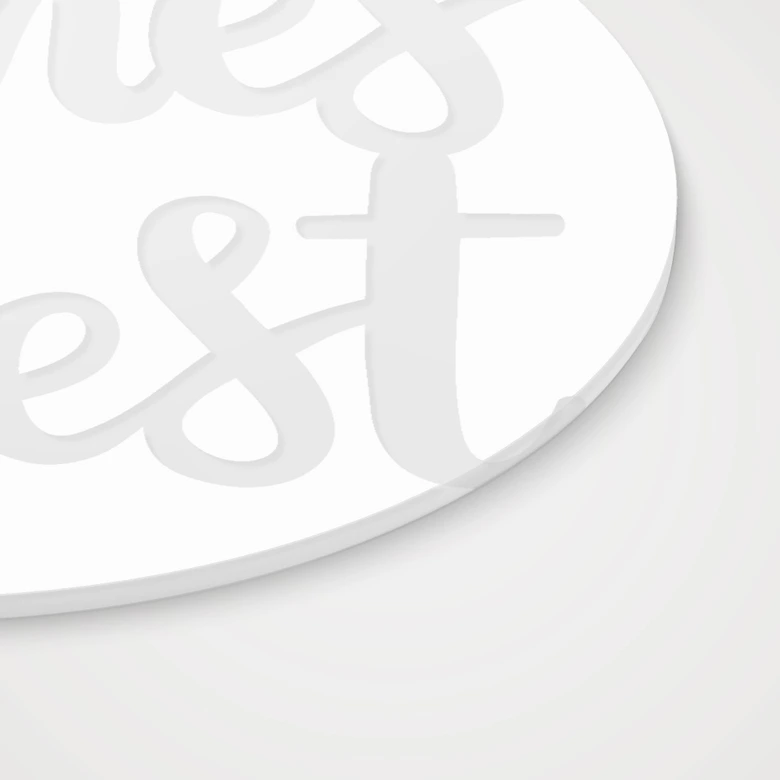 Acrylglasbild, Fensterbild zum Aufhängen Frohes Fest - Rund 