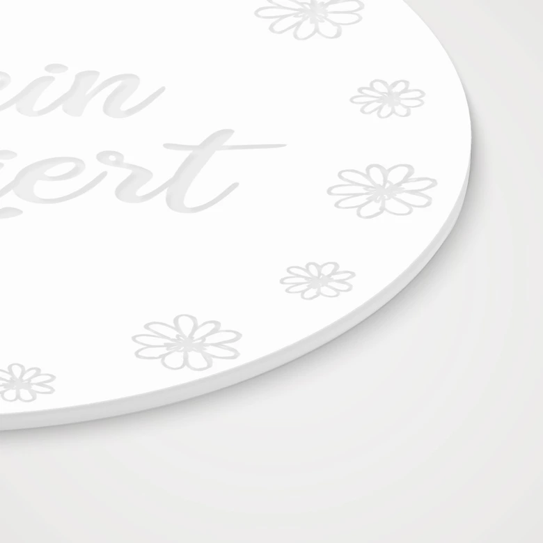 Acrylglasbild, Fensterbild zum Aufhängen Herein spaziert - Rund 